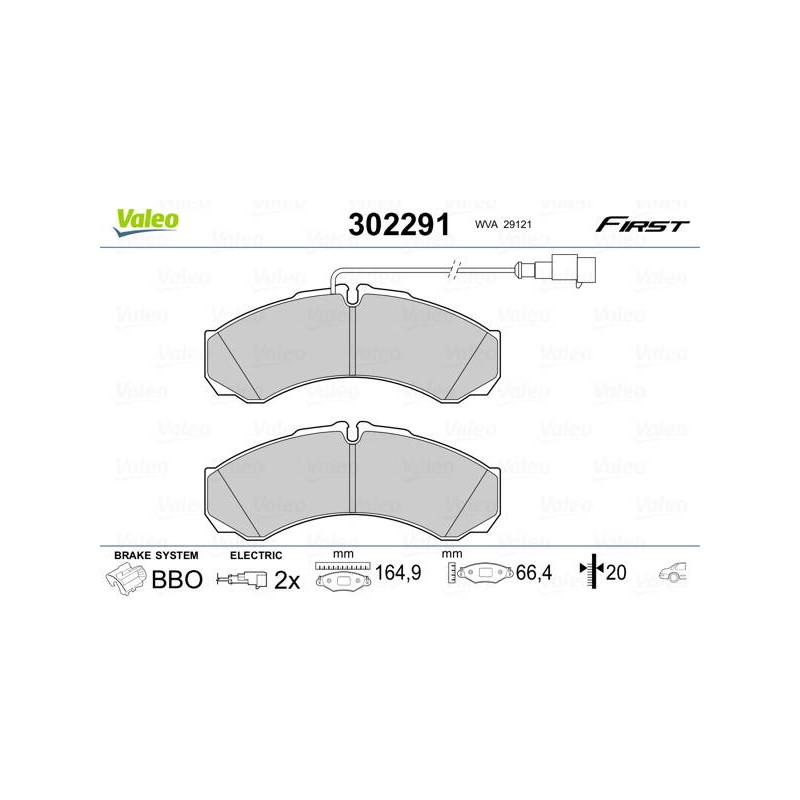 PLAQ FREIN FIRST IVECO DAILY 06.09