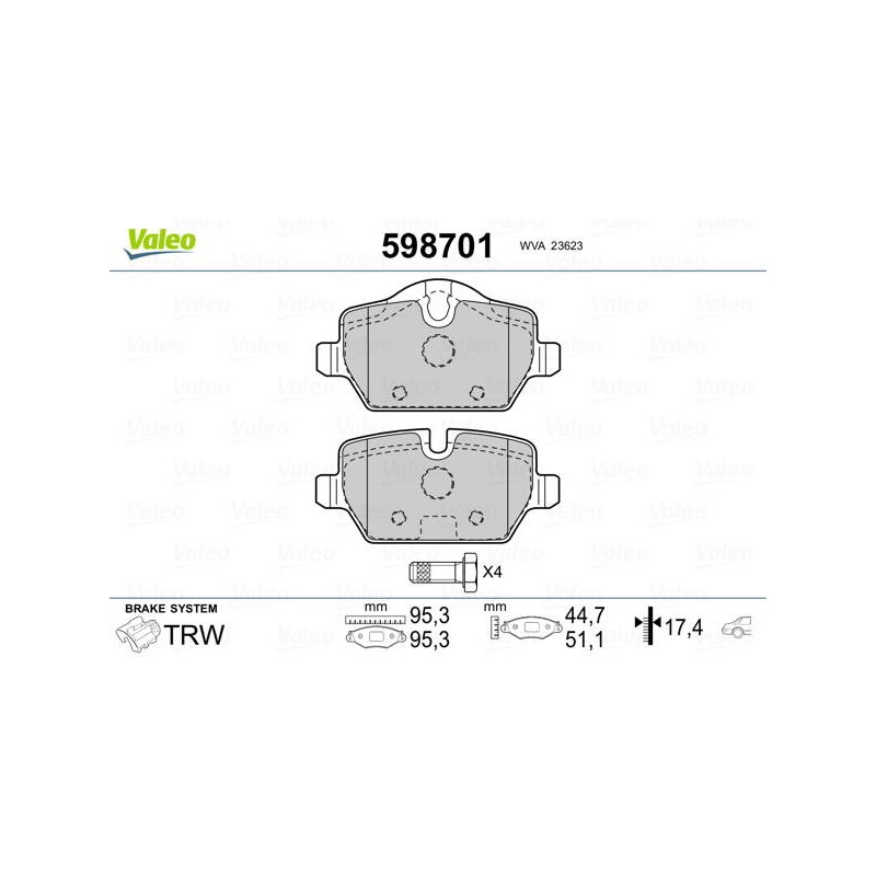 PLAQ FREIN BMW SERIE 1 (E87. E90)