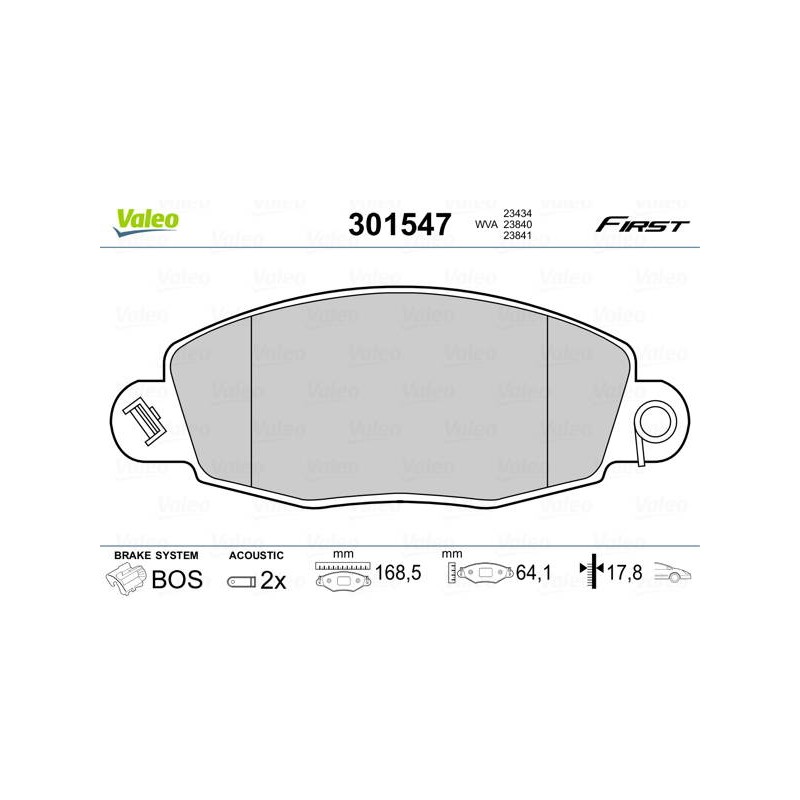 PLAQ FREIN FIRST FORD TRANSIT VI FR