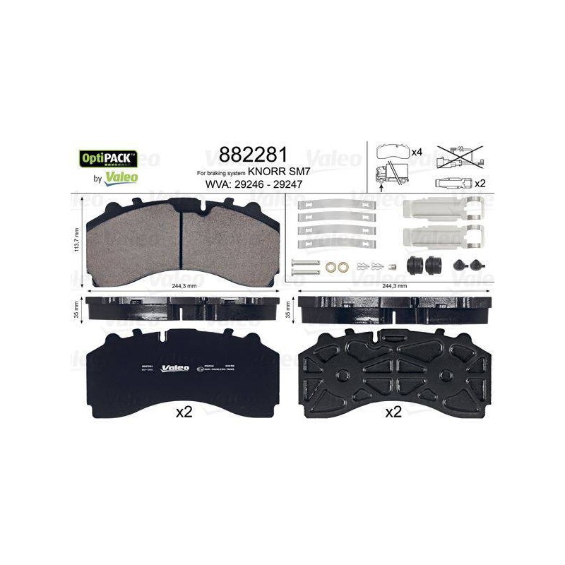 OPTIPACK BRAKE PADS MP4