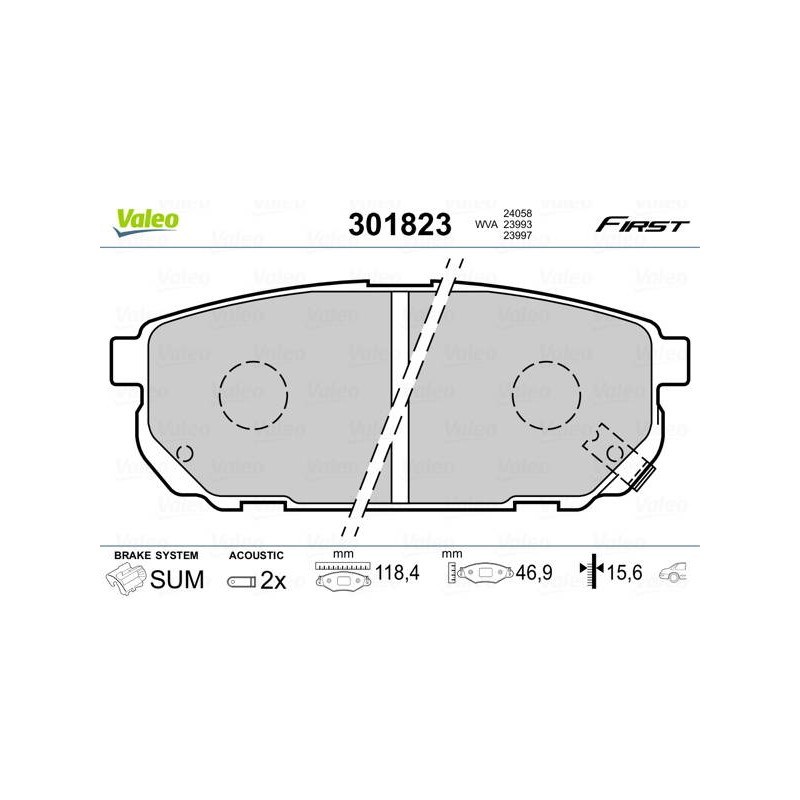 PLAQ FREIN FIRST HYUNDAI SORENTO (