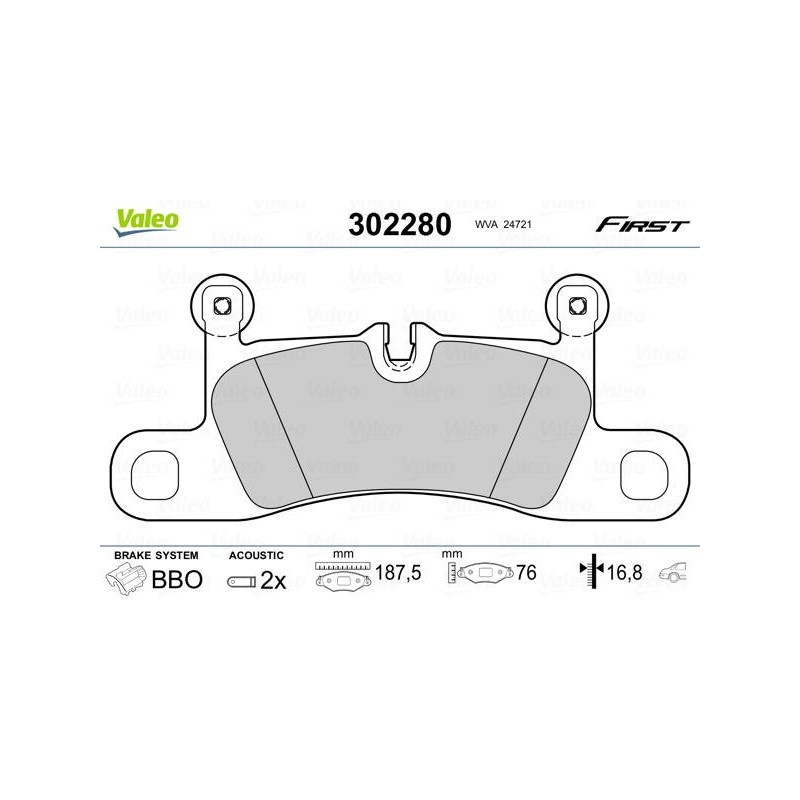 PLAQ FREIN FIRST VW TOUAREG 08.14