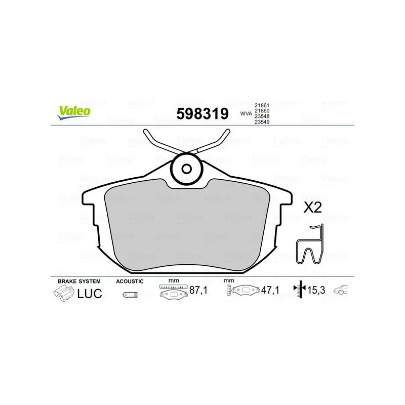 PLAQ FREIN VOLV S40. V40