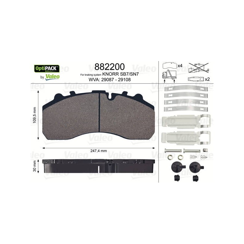 PLAQUETTES OPTIPACK IV/MB/MAN/SCANI