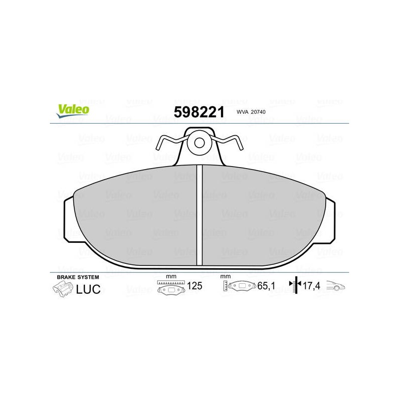 PLAQ FREIN VOLV 740. 760. 780. 940.