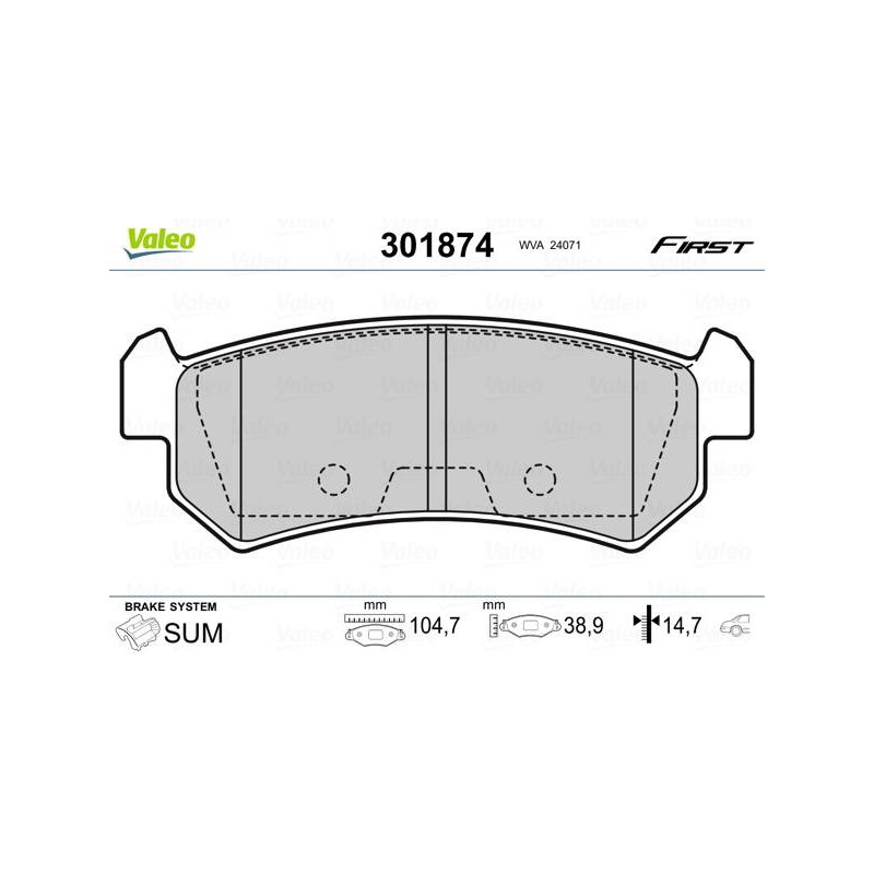PLAQ FREIN FIRST CHEVROLET NUBIRA