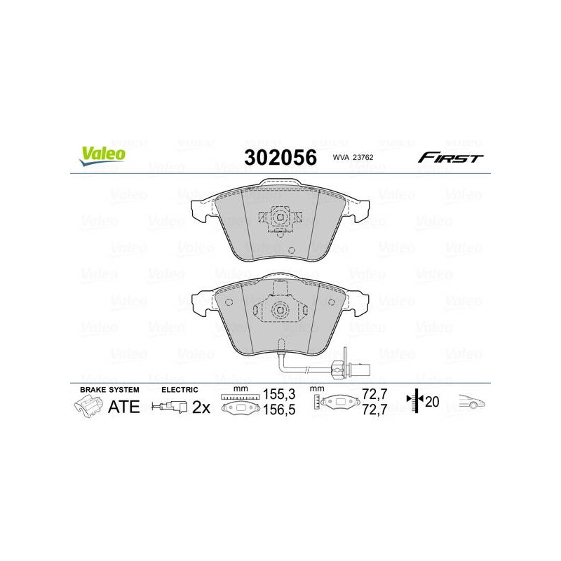 PLAQ FREIN FIRST AUDI A6 SERIE II F