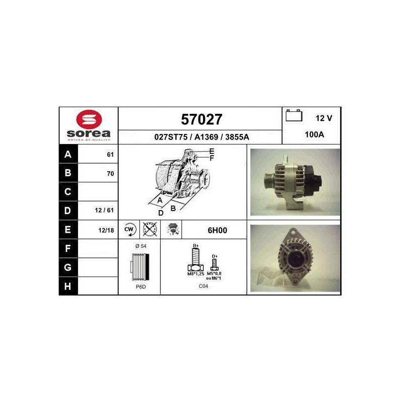 ALTERNATEUR VL / ASTRA 1.9 CDTI