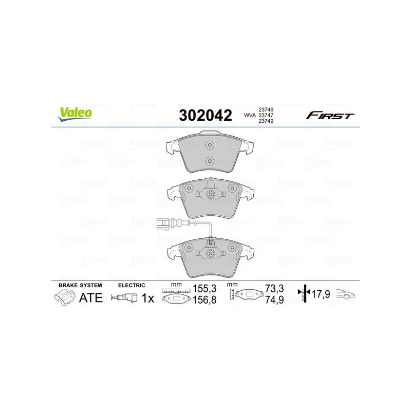 PLAQ FREIN FIRST VW TRANS 04.03 08.